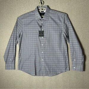 New Jos A Bank Reserve Shirt Mens XL Tailored Fit Glen Plaid Dress Business